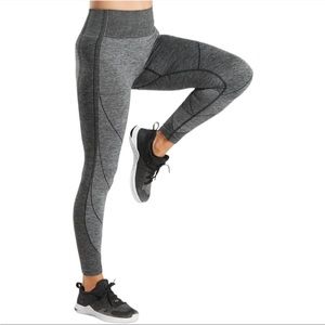 Gymshark Hyper Amplify Seamless Leggings Black Marl Size Small